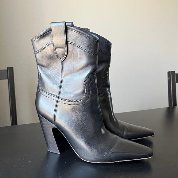 A'mmonde Atelier Black Heeled Boots - Picture 5 of 9